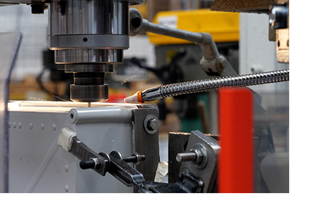 An enclosure being machined