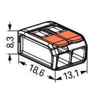 221-412 WAGO 221 Series 2 Conductor Splicing Connector with Lever Lock for Cable up to 4mm2 32A 100x Pieces
