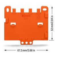 222-505 WAGO Strain Relief Plate for Mounting Carrier 221 or 222 Series