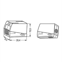 224-112 WAGO 224 Series 3 Conductor Lighting Connector Suitable for cable up to 2.5mm2 24A 100x Pieces