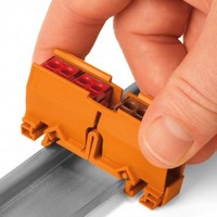 773-332 WAGO Mounting Carrier for 773 Series DIN Rail or Screw Fixing Orange