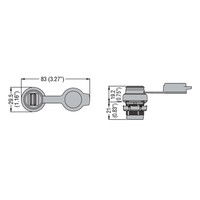 LPCD01 Lovato Platinum USB Interface Type 3.0 A/A Connection Type 22mm