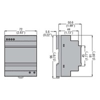 PSL1M05412 Lovato PSL1M Power Supply 4.5A 54W 100-240VAC Input Voltage 12VDC Output Voltage