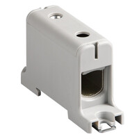 KE62 Ensto Clampo Pro 95mm Grey DIN Rail Terminal for TS35 Rail or Base Mounting Single Feed Through