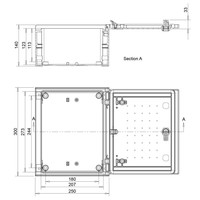 BRES-325P Uriarte Safybox BRES GRP 300H x 250W x 140mmD Wall Mounting Enclosure IP66 Polycarbonate Window