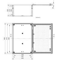 BRES-64P Uriarte Safybox BRES GRP 600H x 400W x 230mmD Wall Mounting Enclosure IP66 Polycarbonate Window