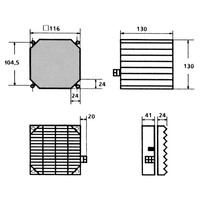 GRV1200220 STULZ Cosmotec GRV Filter Fan Unit 130 x 130mm 230VAC Air Flow 50m3/h IP44