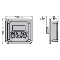 VLAXP01 Lovato VLA1 Door-mount Insulation Kit for VLAXC01 Keypad IP65 3m Connection Cable Included