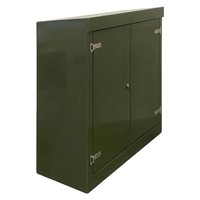 RSC12125GN-SS GRP 1260H x 1215W x 500mmD Roadside Cabinet IP55 with Open Bottom Stainless Steel Hinges