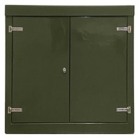 RSC12127GN-SS GRP 1260H x 1215W x 750mmD Roadside Cabinet IP55 with Open Bottom Stainless Steel Hinges