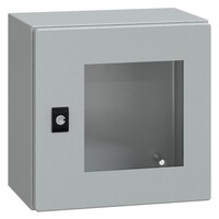 NSYCRN33200T Schneider Spacial CRN Mild Steel 300H x 300W x 200mmD Wall Mounting Enclosure IP66 Glazed Door