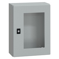 NSYCRN43150T Schneider Spacial CRN Mild Steel 400H x 300W x 150mmD Wall Mounting Enclosure IP66 Glazed Door