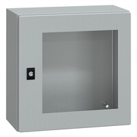 NSYCRN44200T Schneider Spacial CRN Mild Steel 400H x 400W x 200mmD Wall Mounting Enclosure IP66 Glazed Door