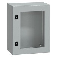 NSYCRN54250T Schneider Spacial CRN Mild Steel 500H x 400W x 250mmD Wall Mounting Enclosure IP66 Glazed Door