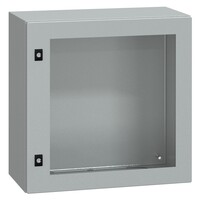 NSYCRN66300T Schneider PanelSeT CRN Mild Steel 600H x 600W x 300mmD Wall Mounting Enclosure IP66 Glazed Door