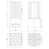 04641.9-00 STEGO HGL 046 Fan Assisted 400W Panel Heater 110VAC DIN Rail Fixing