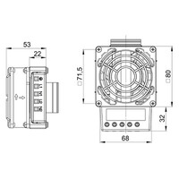 03102.9-00 STEGO HVL 031 Enclosure Heater with Fan 100W 120VAC DIN Rail Fixing