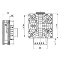 03115.0-00 STEGO HVL 031 Enclosure Heater with Fan 400W 230VAC DIN Rail Fixing