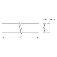 550790 nVent ERIFLEX PCB-2M-12X4 Plain Copper Busbar 12W x 4T x 2000mmL