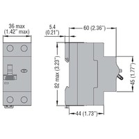 P1RB1NC32AC030 Lovato P1RB Single Pole &amp; Neutral RCBO C Curve 32A 30mA Type AC