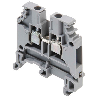 1SNA115116R0700 Entrelec SNA 4mm Grey DIN Rail Terminal for TS35 &amp; TS32 Rail Single Feed Through M4/6