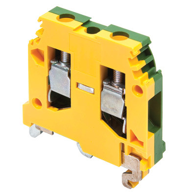 1SNA165114R1700 Entrelec SNA 6mm Earth DIN Rail Terminal for TS35 Rail Single Feed Through Green/Yellow M6/8P