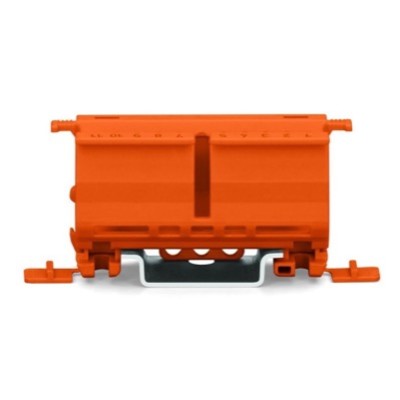 222-500 WAGO 222 Series Mounting Carrier for DIN Rail or Screw Fixing with Strain Relief Plate Orange