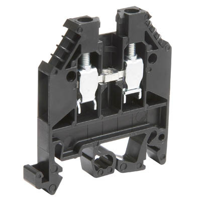 57.504.0055.1 Wieland selos WK 4mm Black DIN Rail Terminal for TS35 &amp; TS32 Rail Single Feed Through WK4/U SW/V0