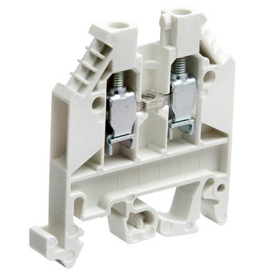 57.504.0055.2 Wieland selos WK 4mm White DIN Rail Terminal for TS35 &amp; TS32 Rail Single Feed Through WK4/U WS/V0