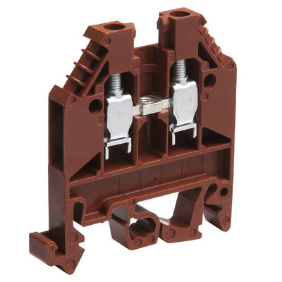 57.503.0055.4 Wieland selos WK 2.5mm Brown DIN Rail Terminal for TS35 &amp; TS32 Rail Single Feed Through WK2,5/U BR/V0