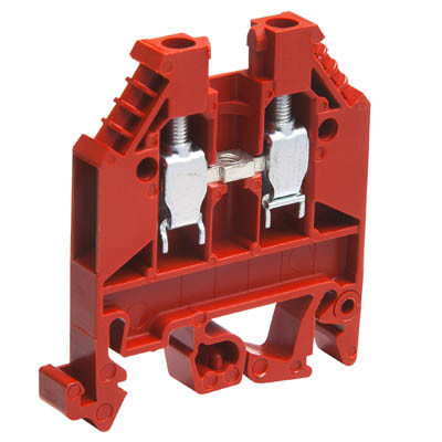 57.504.0055.5 Wieland selos WK 4mm Red DIN Rail Terminal for TS35 &amp; TS32 Rail Single Feed Through WK4/U ROT/V0