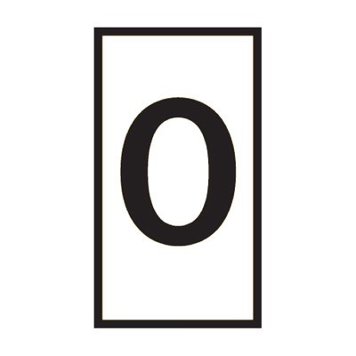 HODS85X5WE-100 O HellermannTyton HODS85 Marker Black on White &quot;O&quot; Pack of 100