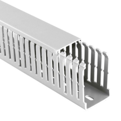 10470032Y Betaduct PVC Narrow Slot Trunking 37.5W x 37.5H Grey RAL7030 Box of 24 Metres (12 Lengths) 