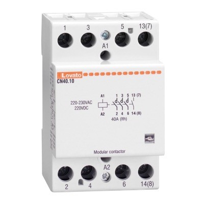 CN4010024 Lovato CN Triple Module 4 Pole Modular Contactor 4 x N/O 24VAC/DC Coil 40A AC1 