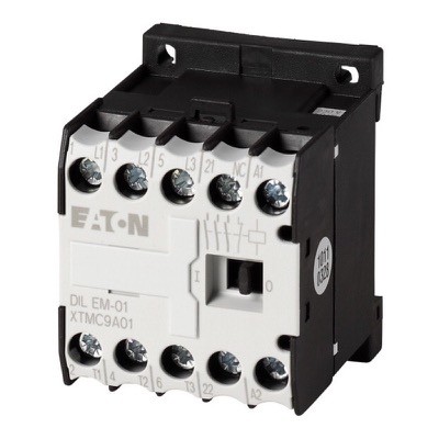 DILEM-01(230V50/60HZ) Eaton DILEM Contactor 3 Pole 9A AC3 4kW 1 x N/C Auxiliary 230VAC Coil