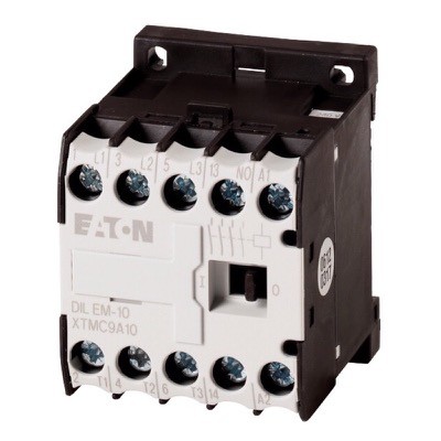 DILEM-10(220V50HZ,240V60HZ) Eaton DILEM Contactor 3 Pole 9A AC3 4kW 1 x N/O Auxiliary 220VAC Coil