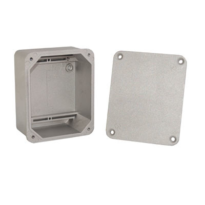 E135.110 RP Eleg Aluminium 135 x 110 x 71mmD Enclosure IP65 Sandblasted Finish External Fixing Brackets Included