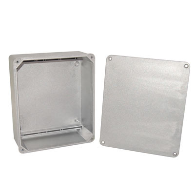 E245.210 RP Eleg Aluminium 245 x 210 x 102mmD Enclosure IP65 Sandblasted Finish External Fixing Brackets Included