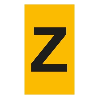 038325 Legrand CAB3 Marker 0.5-1.5mm Letter &#039;Z&#039; Black on Yellow Box of 300