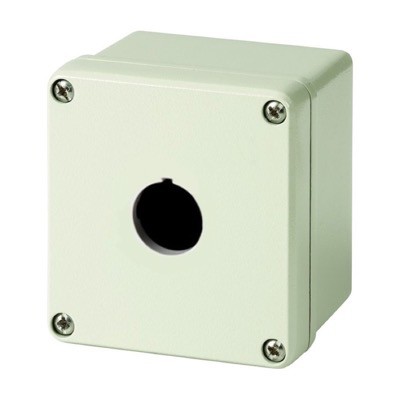 M22-I1M-SAL Eaton RMQ-Titan 1 Hole Empty Metal Enclosure for 22.5mm Control Actuators IP66 Grey Lid