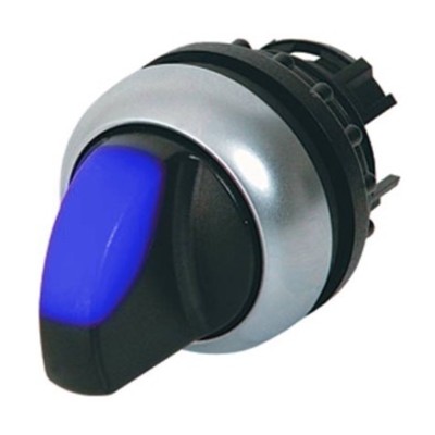 M22-WLK-B Eaton RMQ-Titan 2 Position Blue Illuminated Selector Switch Actuator O-I Spring Return Left to Centre