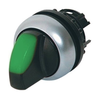 M22-WLK-G Eaton RMQ-Titan 2 Position Green Illuminated Selector Switch Actuator O-I Spring Return Left to Centre