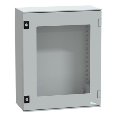 NSYPLM54TG Schneider Thalassa PLM GRP 530H x 430W x 200mmD Wall Mounting Enclosure IP66 Glazed Door