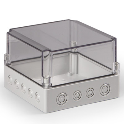 SPCM181813T Ensto Cubo S Polycarbonate 175 x 175 x 125mmD Enclosure IP66/67 Metric Knock-outs