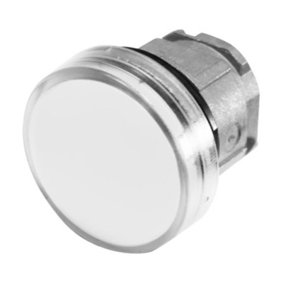 ZB4BV013 Schneider Harmony XB4 White Pilot Lamp Head for use with Integral LED 22.5mm Chrome Bezel