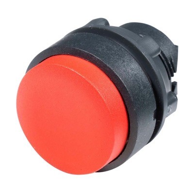 ZB5AL4 Schneider Harmony XB5 Red Extended Pushbutton Actuator 22.5mm Spring Return Dark Grey Plastic Bezel