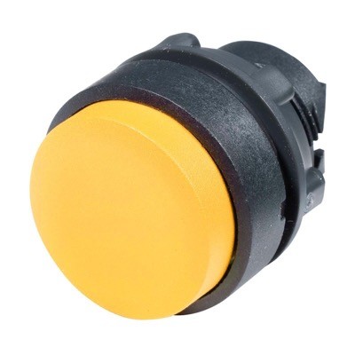 ZB5AL5 Schneider Harmony XB5 Yellow Extended Pushbutton Actuator 22.5mm Spring Return Dark Grey Plastic Bezel