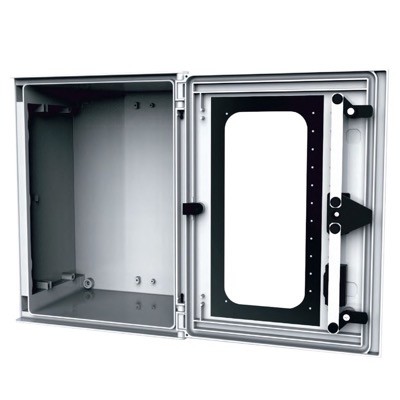 BRES-64P-3L-DC Uriarte Safybox BRES GRP 600H x 400W x 230mmD Wall Mounting Enclosure IP66 3 Point Lock Polycarbonate Window