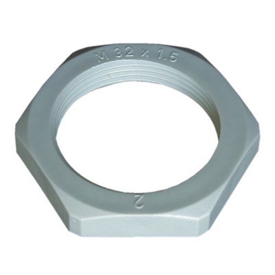 EPN355/M16PA-RAL7035 Flangeless 16mm Grey Locknut RAL7035