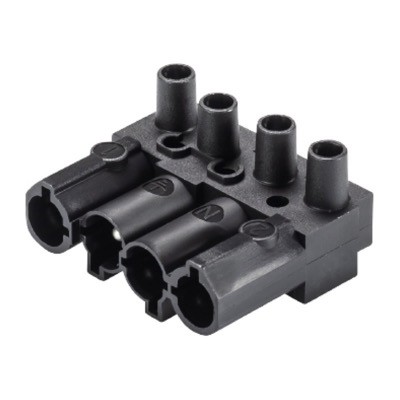 92.042.3353.1 Wieland gesis GST18 4 Pole Black Male Connector 